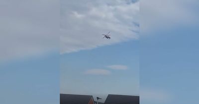 Helicopter shakes houses as it flies across Merseyside