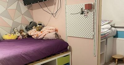 Couple create new bedroom for daughters inside three-bed home for just £100