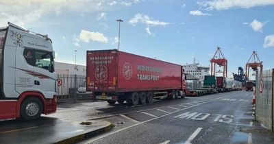 WATCH: Truckers carrying aid for Ukraine depart Dublin Port as they praise 'huge generosity' of public