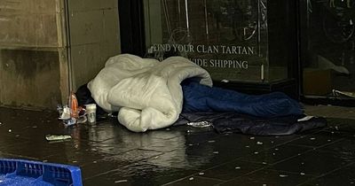 Heartbreaking images show Glasgow's homeless 'chittering' while sleeping on cardboard