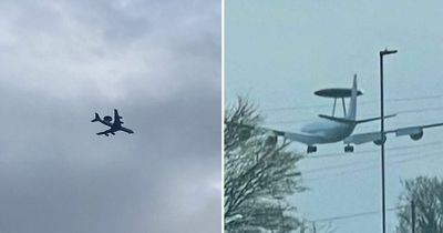 Rare RAF 'radar jet' pictured over the skies of Birmingham