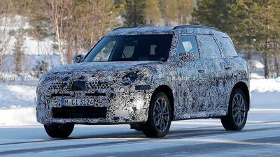 New Mini Countryman Spied Looming Large In A Winter Wonderland