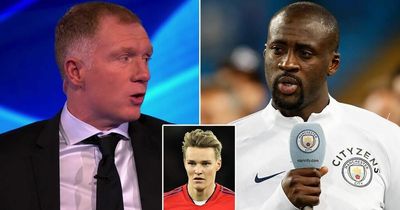 Paul Scholes and Yaya Toure pour scorn on "lucky" Arsenal star Martin Odegaard