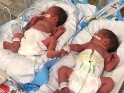 American couple’s surrogate twins saved in daring rescue from Ukraine