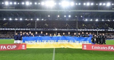 Ukraine-born Everton fan reduced to tears after touching tribute