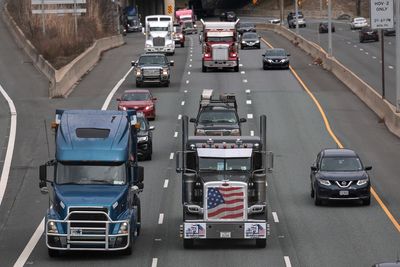 DC trucker ‘People’s Convoy’ cancels fourth day of Beltway drive protest due to rain