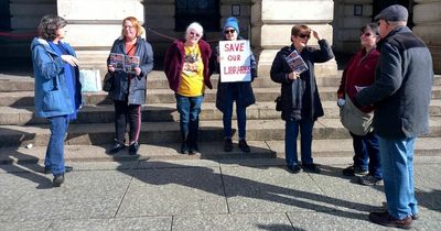 Protestors rally in Nottingham against proposed library cuts