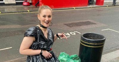 Woman 'sneaks into' London Fashion Week wearing a bin bag