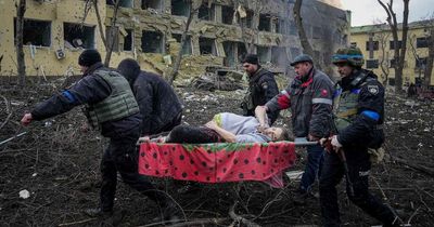 Heartbreaking images show pregnant women rescued from rubble after hospital bombed