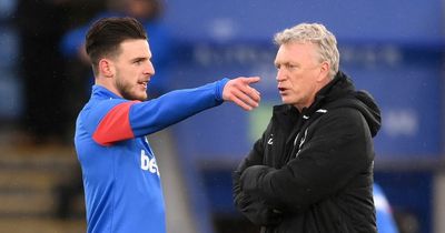 David Moyes gives Declan Rice transfer hint amid West Ham star's links to Manchester United