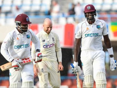 West Indies blunt England on day two to leave first Test evenly poised