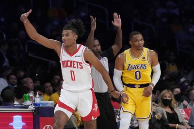 Lakers head coach Frank Vogel praises the growth of Rockets rookie Jalen Green