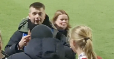 Proud father Ole Gunnar Solskjaer watches daughter Karna win trophy with Man United Women U21s