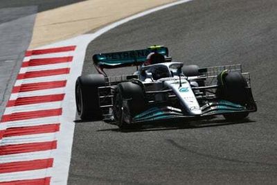 Lewis Hamilton’s new-look Mercedes steals limelight on day one of Bahrain test