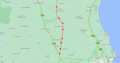 Why the A1 was closed north of Morpeth between Alnwick and Epsey today