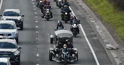 Hundreds of bikers ride in beautiful convoy for 'generous and kind' dad