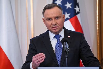 Polish president says Russian actions in Ukraine are barbaric