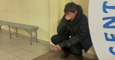 Liverpool man breaks down in tears inside Ukrainian refugee centre