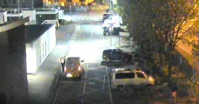 CCTV shows cop drive away from A&E with door open leaving student with severe injuries