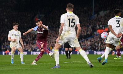 Aston Villa’s Calum Chambers delivers hammer blow to flailing Leeds