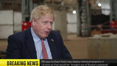Boris Johnson warns ‘barbaric’ Putin may resort to chemical weapons in Ukraine