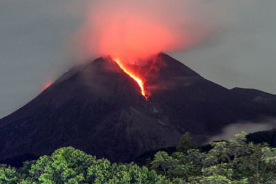 Lava flows as Indonesia's Mount Merapi continues to erupt