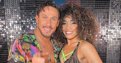 Erica Cody trying to keep dance partner Denys' spirits up as he fears for family in Ukraine