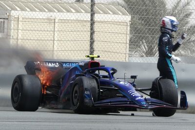 Williams ends day early after brake fire melts suspension