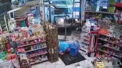 VIDEO: Shopper Hit By Car Asks Paramedics If His Six-Pack Of Beer Is OK