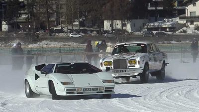 See Countach, Ferrari 250 GTO And Priceless Classics Playing In Snow