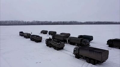 VIDEO: Russia Tries To Counter Claims Of Logistics Problems By Apparently Showing Smooth Supply Line