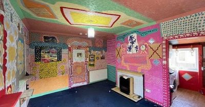 Inside 'ordinary' Scots flat as walls adorned with dead celebrities and psychedelic paintwork