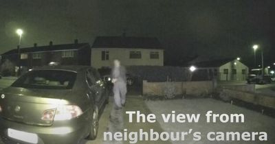 Residents compile doorbell footage after spate of men testing car doors in their street
