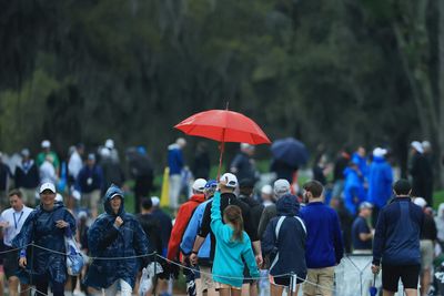 Watch: Fans have resorted to watersliding behind 17 during Friday’s weather delay at Players Championship