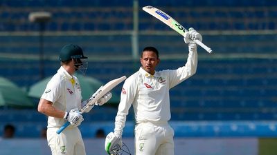 Usman Khawaja scores special hundred as Pakistan's negative tactics mar day one of second Test in Karachi