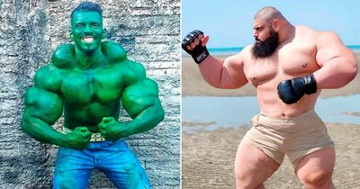 Iranian Hulk was challenged to 480lb boxing fight by rival Brazilian Hulk