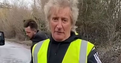 Sir Rod Stewart fills in potholes near his home as 'no-one else can be bothered'