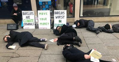 The reason people were 'playing dead' outside Nottingham Barclays bank