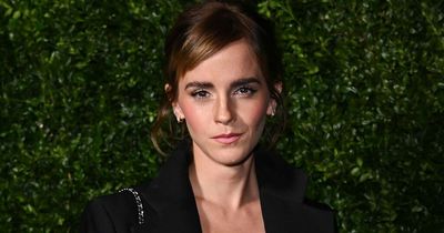 Emma Watson turns heads at pre-Bafta party in plunging blouse and mesh leggings