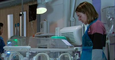 Corrie fans puzzled by hospital blunder as Abi welcomes baby Alfie into the world