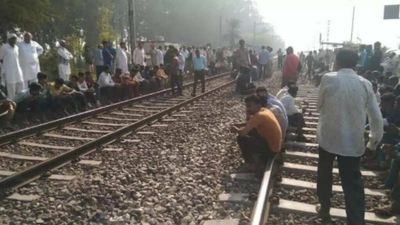 Residents block Ambala-Saharanpur railway track in Ambala village, demand stoppage of trains