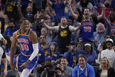 Watch: Warriors’ Jonathan Kuminga soars for high-flying dunk vs. Bucks