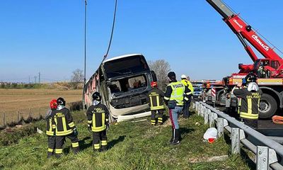 Woman fleeing Ukraine war dies in bus crash in Italy