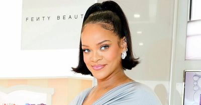 Pregnant Rihanna shows off her growing baby bump at Fenty Beauty event