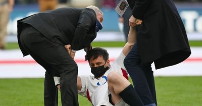 Video footage emerges of serial pitch invader being flattened during anthem at England v Ireland Six Nations game