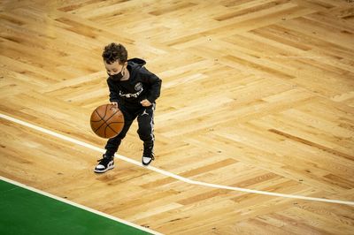 Deuce Tatum meets Kevin Garnett on the court at TD Garden