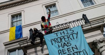 Squatters 'liberate' Russian oligarch's mansion in London and claim it for Ukrainian refugees