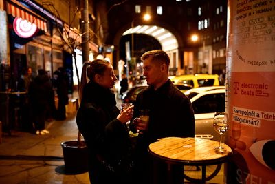 Russian-Ukrainian couple take stock in Budapest after fleeing Kyiv