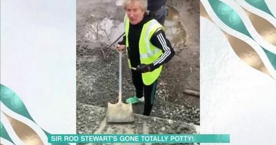 Sir Rod Stewart clip goes viral as This Morning shows singer filling in potholes