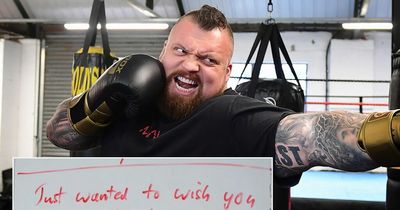 Eddie Hall leaves X-rated note in hotel gym for boxing rival Thor Bjornsson